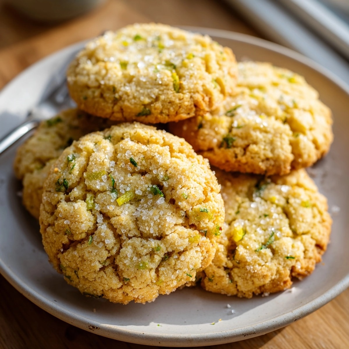 Soft Pickle Lemon Sugar Cookies, perfect for an afternoon snack with iced tea.