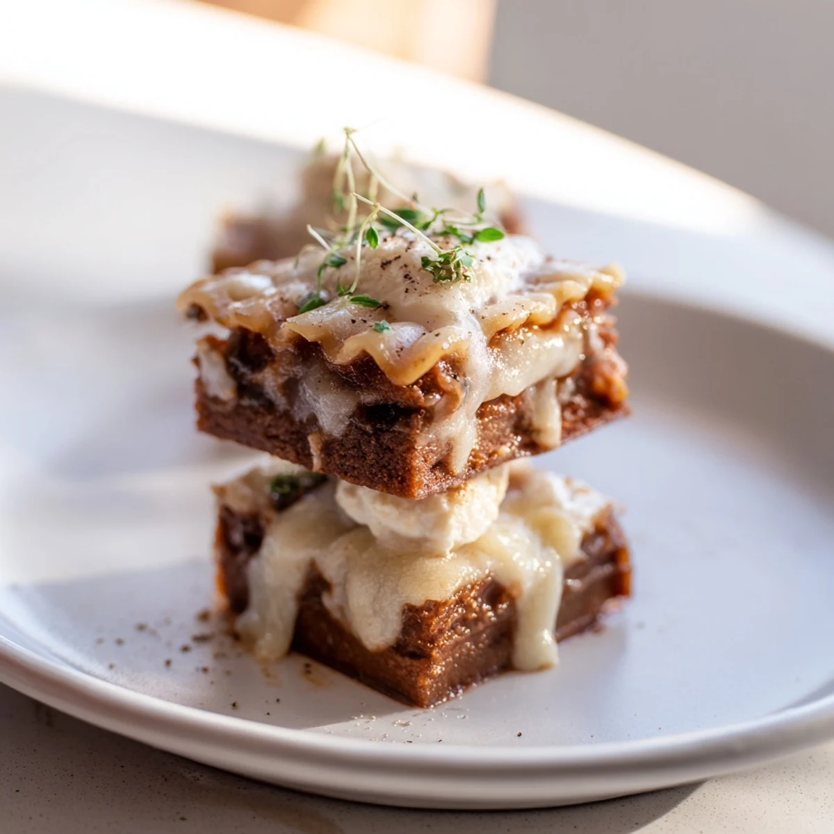 Gingerbread Lasagne Soup Bites