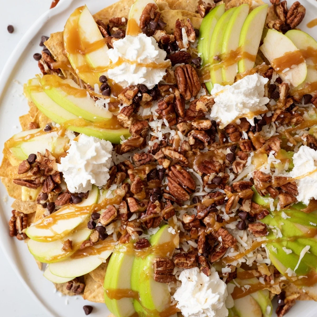 Loaded Caramel Apple Nachos