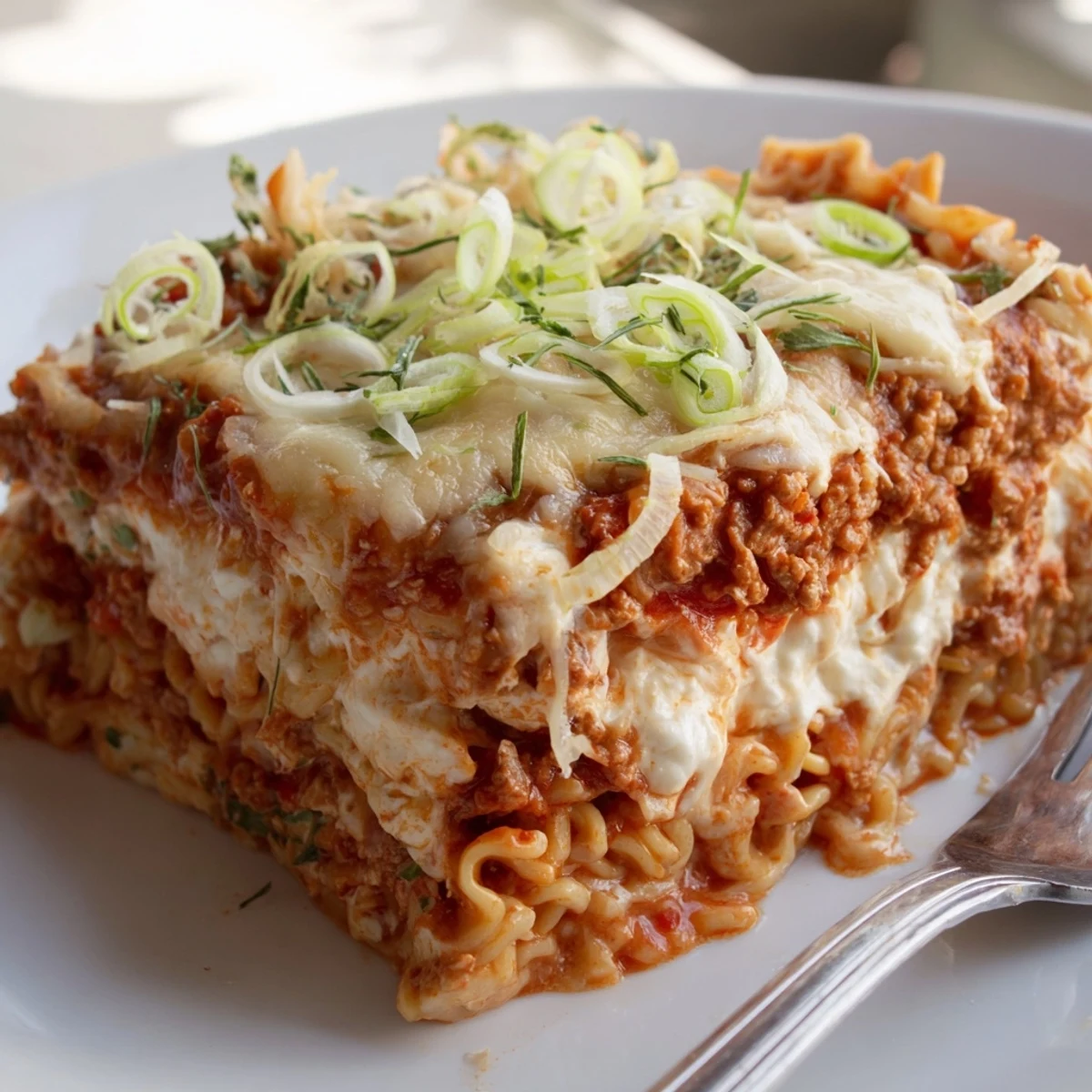 Spicy Ramen Lasagna Fusion