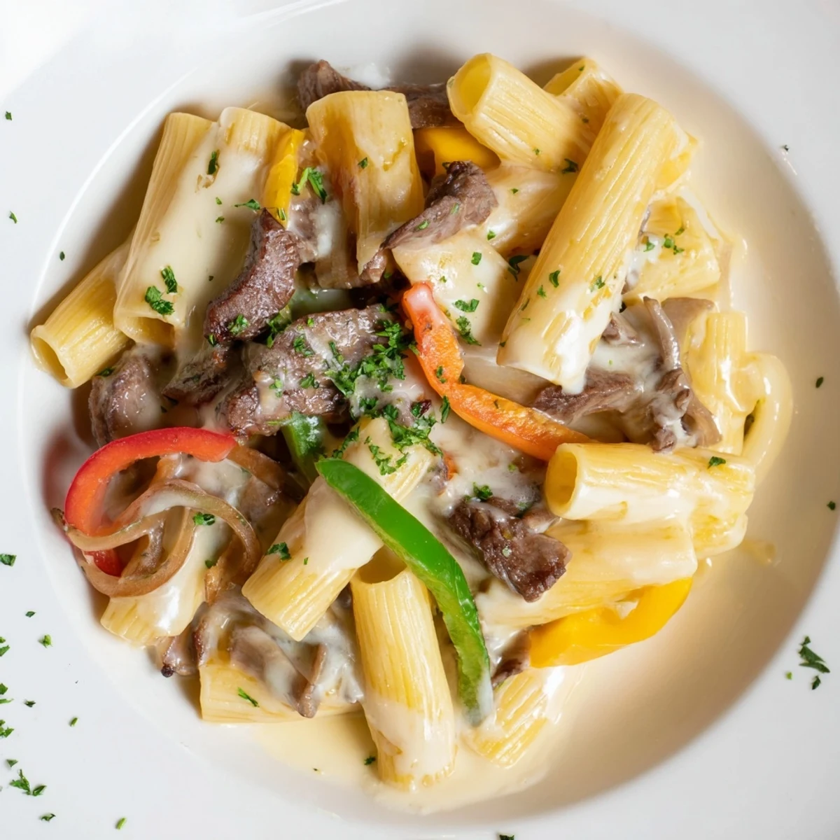 Philly Cheese Steak Pasta