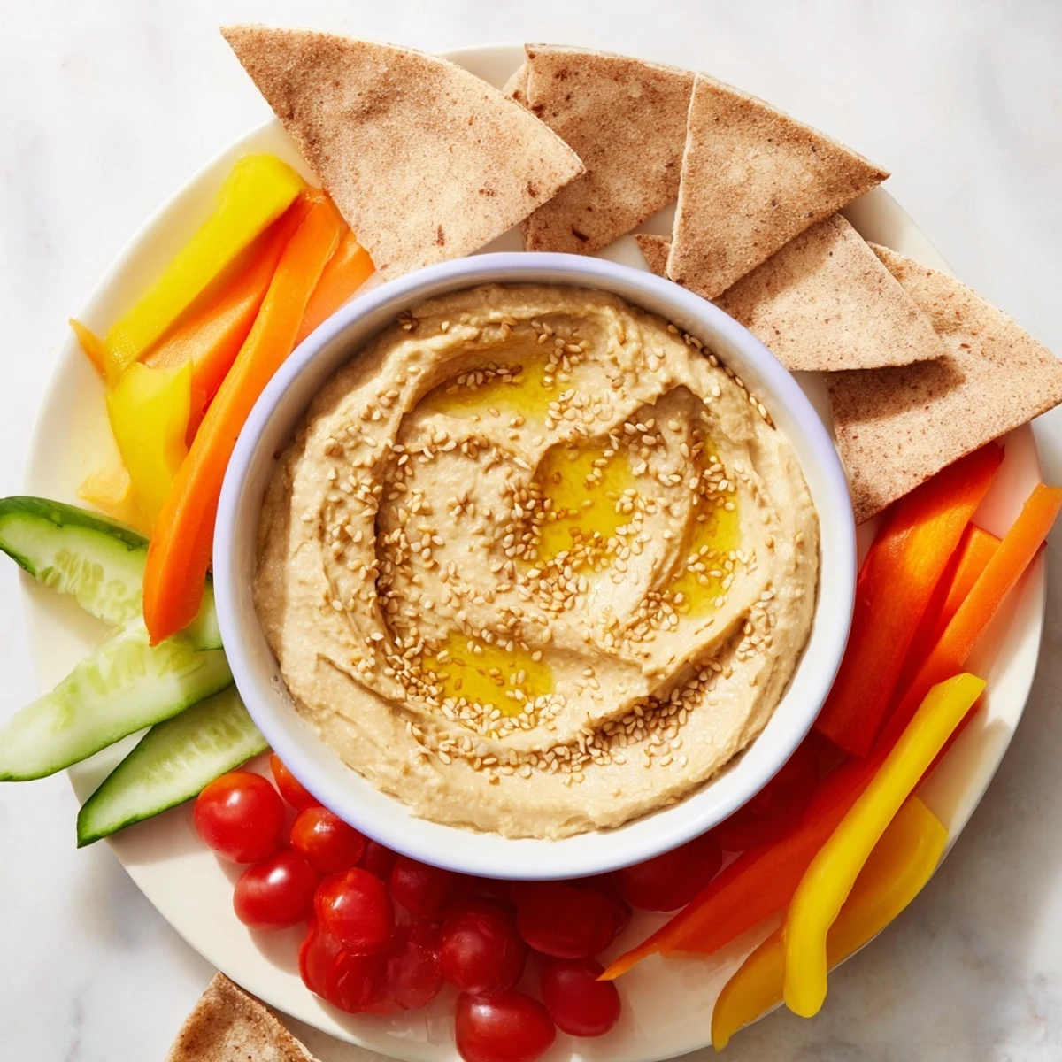 DIY Hummus Homemade Pita