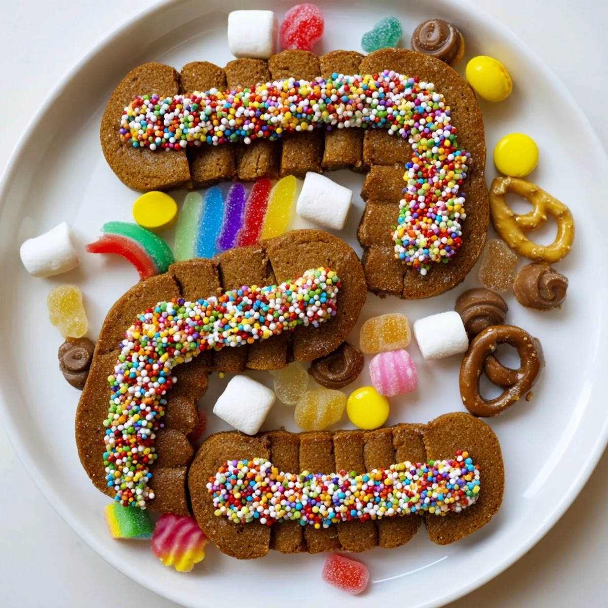 Festive Candy Land Gingerbread Path offers a delightful dessert experience with assorted treats.