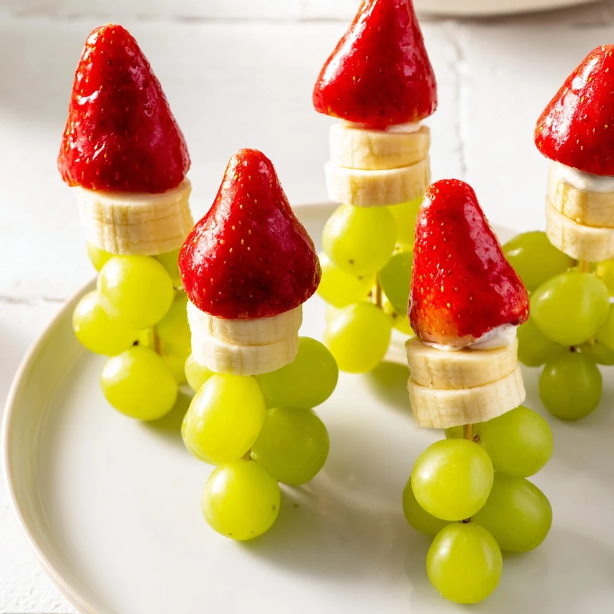 Elf Hat Strawberry Skewers