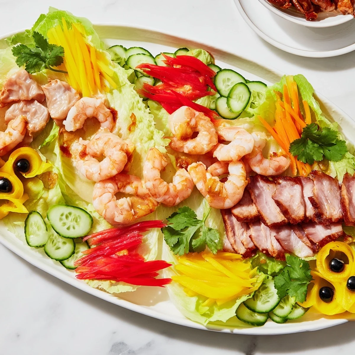 Vibrant Lunar New Year Dragon Platter with colorful vegetables, perfect for a festive appetizer spread.