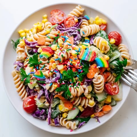 Chaos Cake Rainbow Pasta Salad