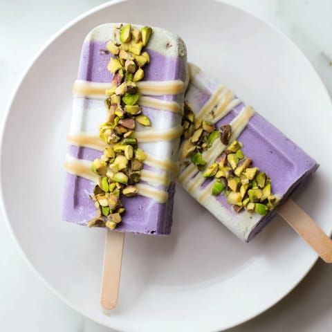 Ube Pistachio Ice Cream Bars
