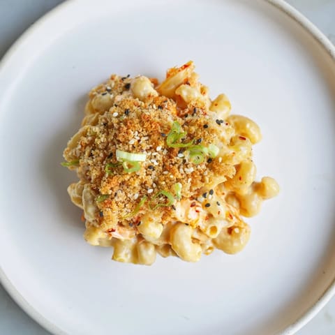 Spicy Kimchi Mac Cheese
