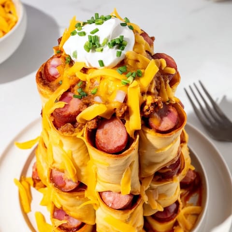 Chili Dog Cheesy Bake