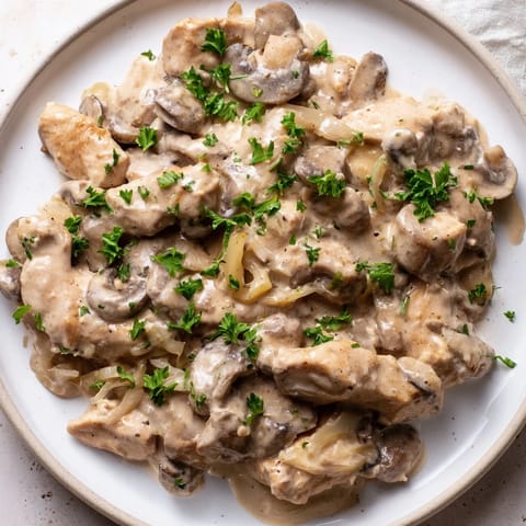 Creamy Chicken Stroganoff