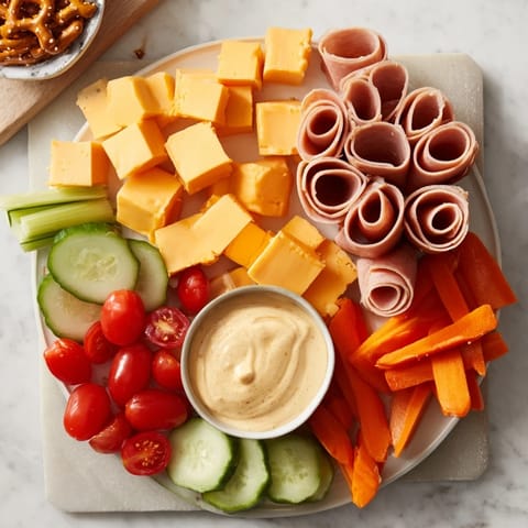 Arrangement of Renard Rusé Snack Assortment features colorful savory and sweet bites, ready to enjoy.