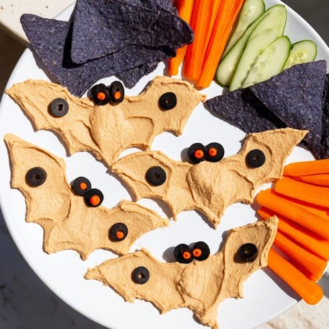 Spooky Bat Bean Dip