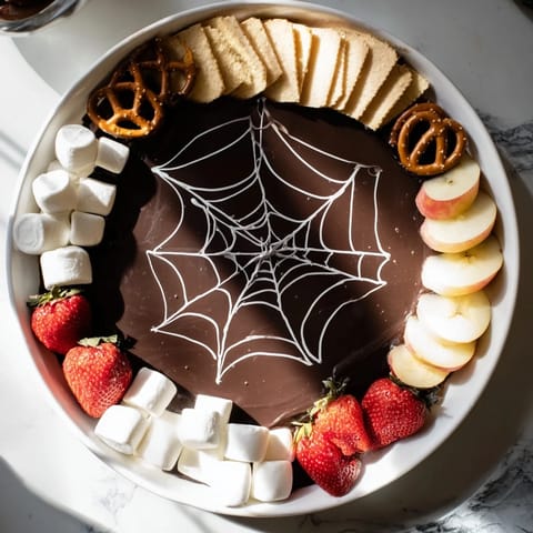 Spiderweb Chocolate Ganache Board