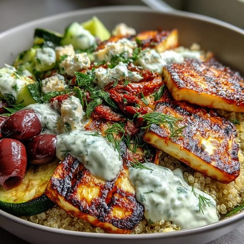Healthy Grilled Mediterranean Bowl