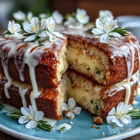 A stunning Spring Naked Cake with Edible Flowers and Lemon Curd, featuring zesty lemon curd, fluffy whipped cream, and a delicate garnish of fresh edible blooms.