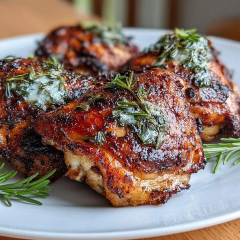 Herb-roasted chicken thighs and colorful root vegetables on a sheet pan, golden and crispy, perfect for a healthy weeknight dinner.