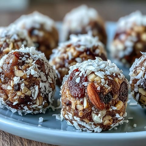 Wholesome carrot cake bliss balls made with oats, walnuts, and spices for a healthy, no-bake snack.