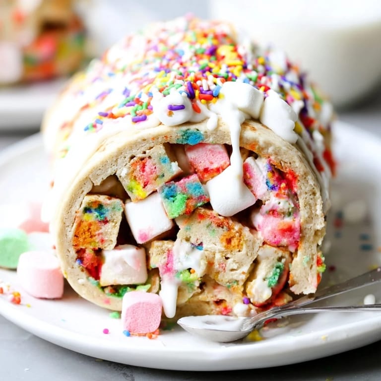 Whimsical Chaos-Style Confetti Birthday Cake Wraps, perfect for any joyful celebration and sweet tooth.