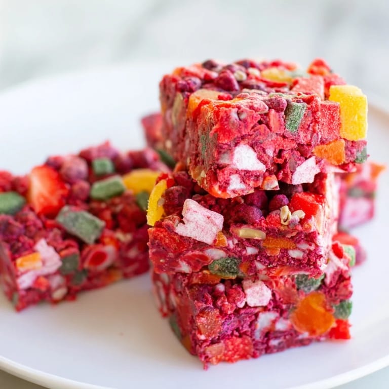 Delicious homemade gummies and crunchy freeze-dried treats on wholesome snack bars.  