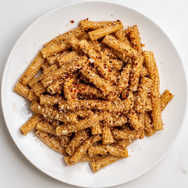Delicious pasta chips seasoned with garlic and paprika, perfect for game-day snacking.