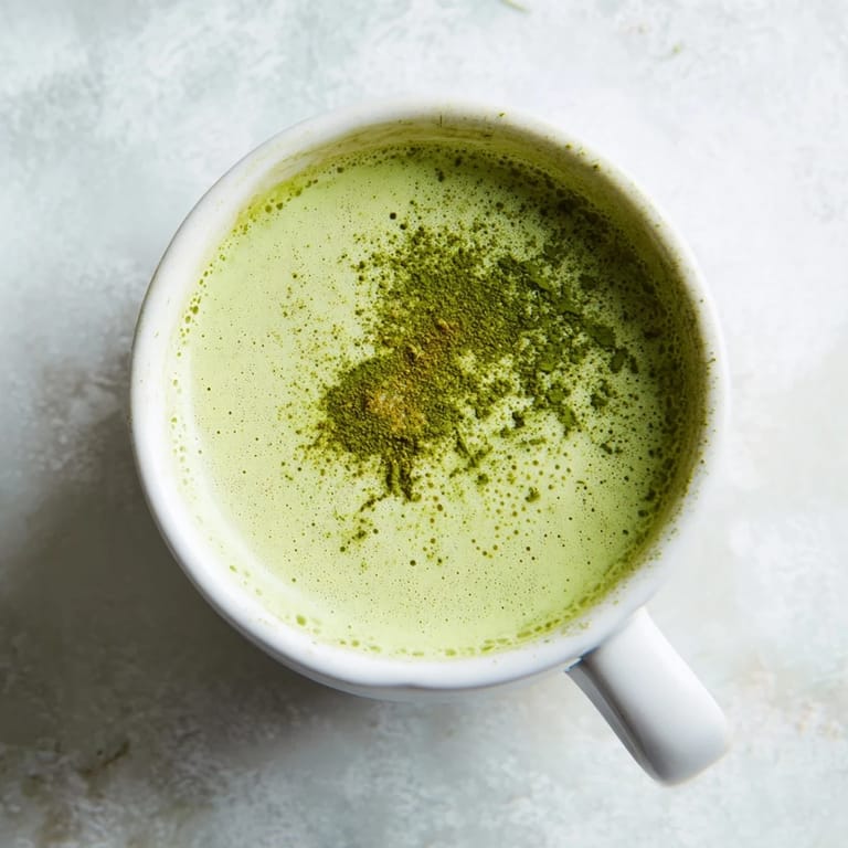 Imagine a vibrant green Coconut Ginger Matcha Winter Immunity Latte, swirling in a clear glass, ready to uplift.