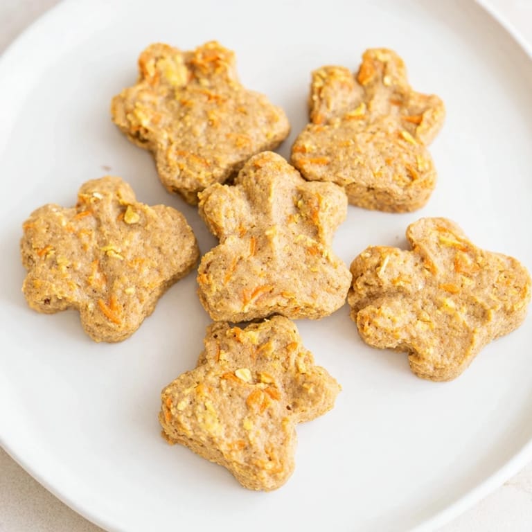 Freshly baked Friendly Dog Paw Treats, paw-shaped and inviting, show off a delightful crunch texture.