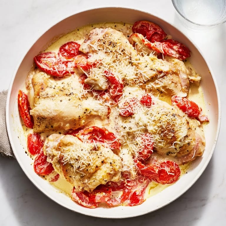 Golden-brown chicken breasts smothered in a rich, creamy sauce for the delicious Marry Me Chicken recipe.