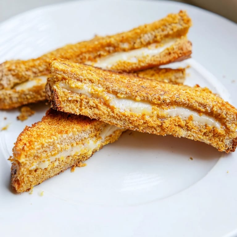 A close-up of a perfectly cooked Garlic Butter Mayo Grilled Cheese, showcasing its melty cheese pull, and golden brown bread.