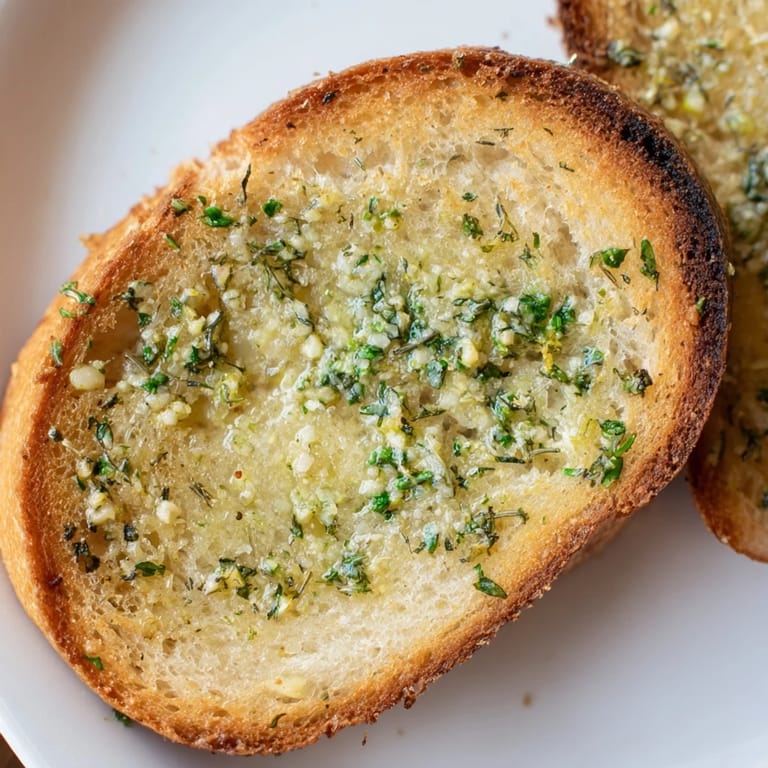 Golden Herb Butter Toast ready to serve alongside a crisp white wine or light soup.