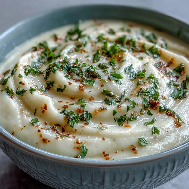 A large pot of Creamy Vegetable Soup simmers on the stove, featuring vibrant chopped zucchini and potato.
