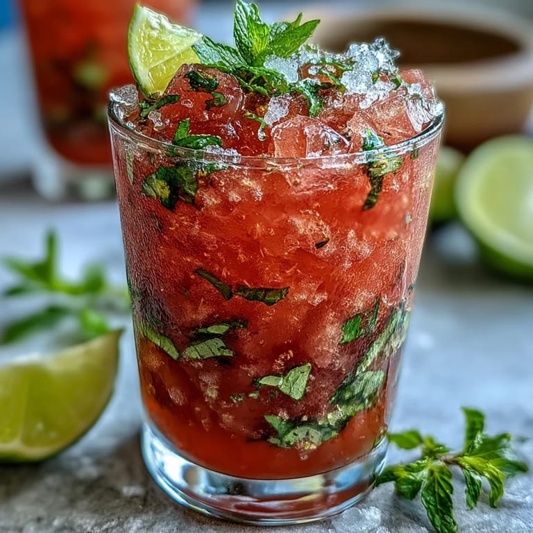 Close-up of a homemade Guava Mojito with vibrant pink guava nectar, muddled mint leaves, and bubbly club soda on top.