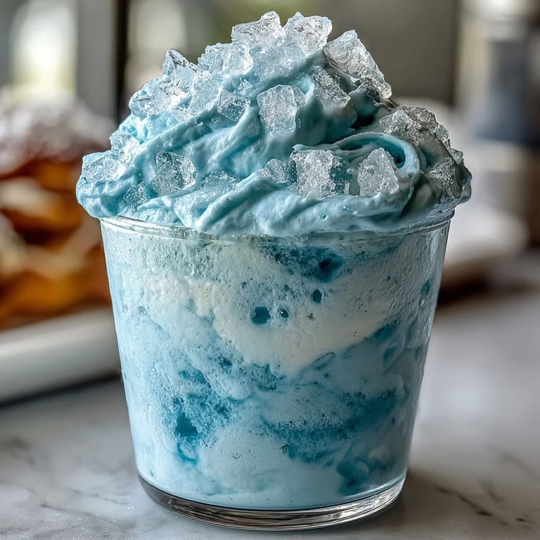 Refreshing TikTok Cloud Slushie made with lemon-lime soda and condensed milk, perfect for hot summer days.