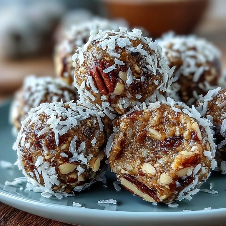 Vibrant carrot cake bliss balls packed with dates, carrots, and warming spices, perfect for energy on the go.