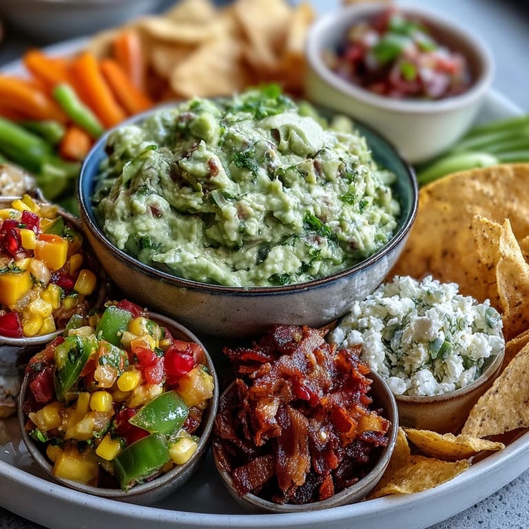 Customizable guacamole bar offering fresh Mexican flavors for easy entertaining.