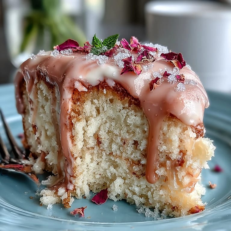 Pink Rosé Velvet Cake, a dessert adorned with delicate gold drips for celebrations.