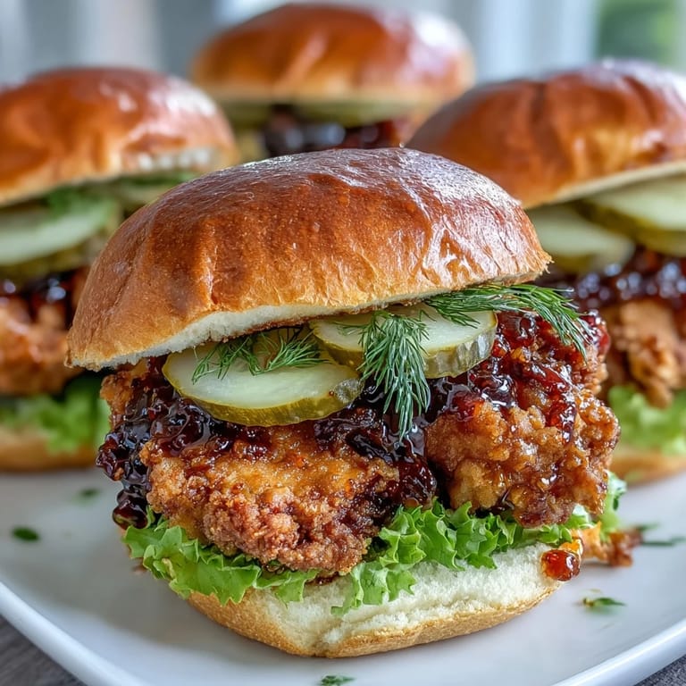 Enjoy a delicious Crispy Hot Honey Chicken Sandwich, ready to be devoured.
