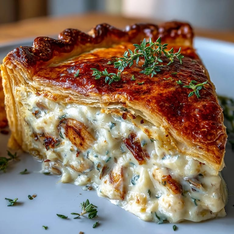 Delicious Clam Chowder Pot Pie, a hearty seafood bake with a perfectly browned pastry lid.