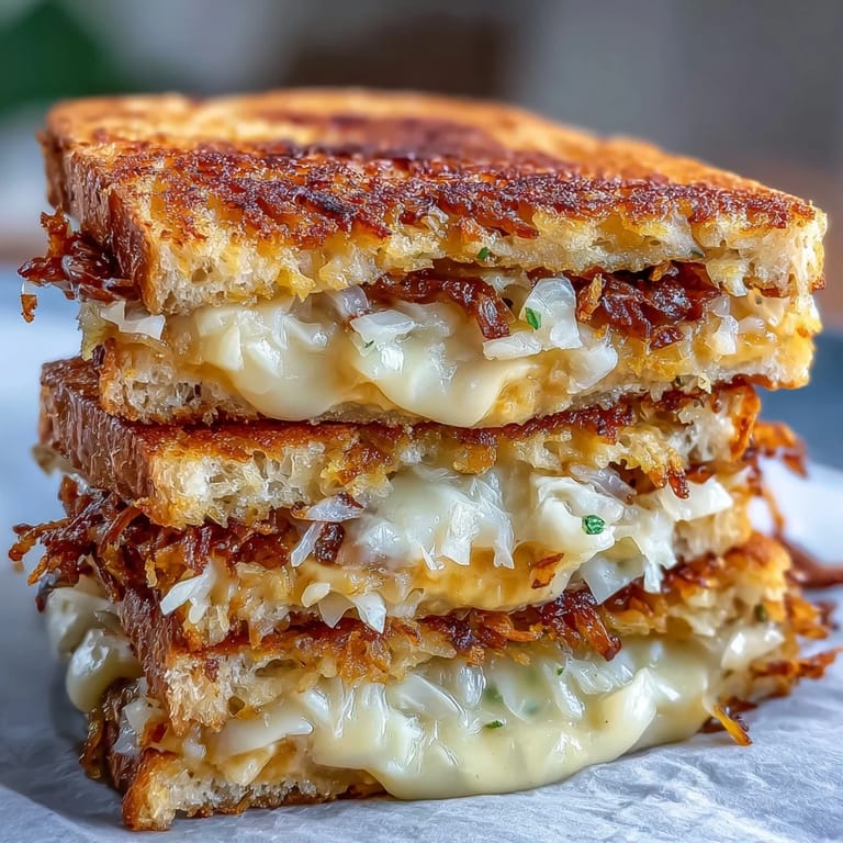 Crispy sourdough Fermented Cabbage Grilled Cheese, perfect for a quick, flavorful lunch.